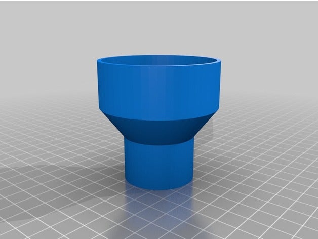 customizable vacuum hose adapter - outside mount parts customizer openscad 3D print model - Mito3D
