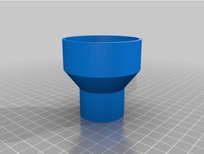 customizable vacuum hose adapter - outside mount parts customizer openscad 3d print model - Mito3D