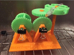 waterfuge classroom water-powered centrifuge biology diy diybio remixchallenge renewable energy tinkercad water 3d print model - Mito3D