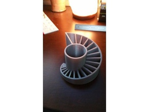 desk pen holder - spiral office 3d print model - Mito3D