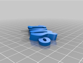 my customized iamburny's v2 text - name keyring keyfob keychains 3d print model - Mito3D