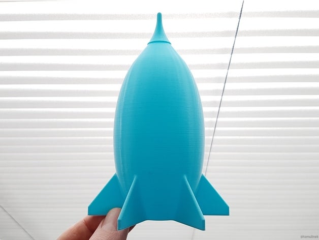 Tom'un basit tıknaz roket vazo modu v1+v2 spiralized 3d baskı testleri test 3D print model - Mito3D