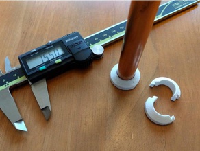 15mm tubo de colarinho guarnição decoração colar encanamento tubulação água 3d print model - Mito3D