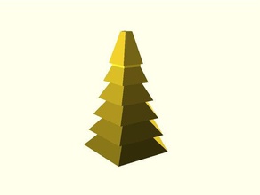 paramétrico de árbol hoja perenne la prueba ingeniería el navidad decoración openscad 3d print model - Mito3D