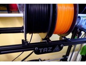 minimal t-slot extrusion spooltop support 3d printer accessories filament spool holder lulzbot taz 3d print model - Mito3D