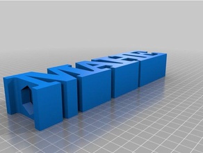 my customized text pencil holder signs & logos 3d print model - Mito3D