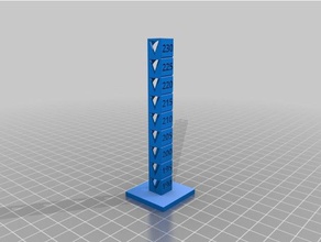 my customized temp calibration tower pla 3d printing tests 3d print model - Mito3D
