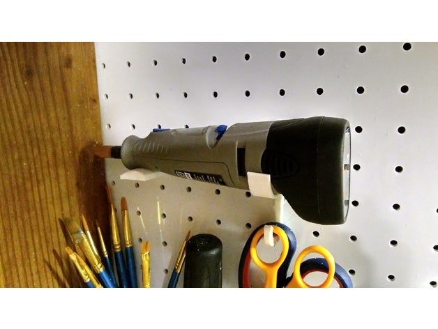 dremel 7700 pegboard mount hand tools holder 3D print model - Mito3D