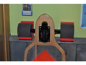soporte de longboard 75mm stand l'organisation la base conseil d'administration planche à roulettes 3d print model - Mito3D