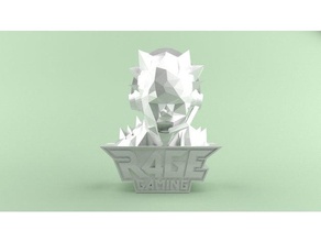 rage gaming logo sculptures 3d bust busts game sculpture team videogame videogames video games 3d print model - Mito3D