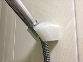 showerhead holder very steep angle bathroom shower accessories head 3d print model - Mito3D