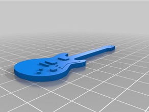 anahtar zinciri elektro gitar Anahtarlık asturias nt creativas 3d print model - Mito3D
