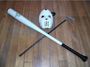 casey jones disfraz costume bate beisball careta mask golf minigolf 3d print model - Mito3D