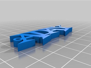 minha simples personalizado nomeado chaveiro chaveiros 3d print model - Mito3D