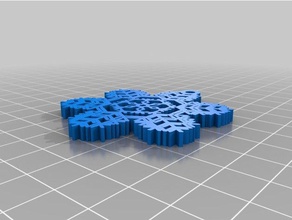 print snowflake interactive art customized 3d print model - Mito3D