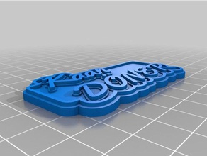 etiket Anahtarlık özelleştirilmiş 3d print model - Mito3D