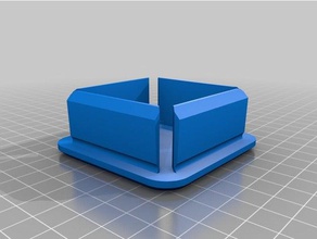 my customized custom plug cap square rectangular tube replacement parts 3d print model - Mito3D