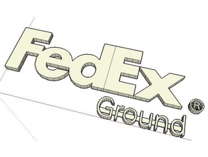 fedex logo created friend mrtai308 signs & logos 3d print model - Mito3D
