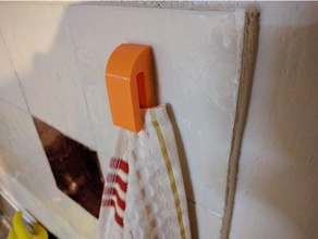 marble towel holder hanger kitchen & dining 3d print model - Mito3D