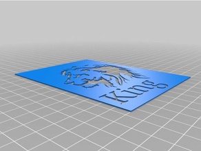 lion king name stencil art tools 3d print model - Mito3D