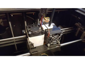 dual single extruder flashforge creator pro 3d printer parts cooling fan duct 3d print model - Mito3D