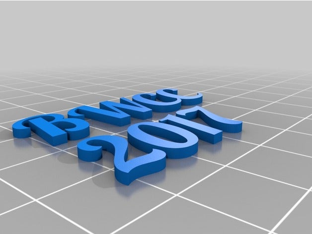 bwcc marca de letras chaveiros personalizado 3D print model - Mito3D