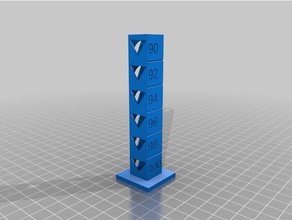 flow calibration tower 90-100 steps 2 3d printing tests customized 3d print model - Mito3D