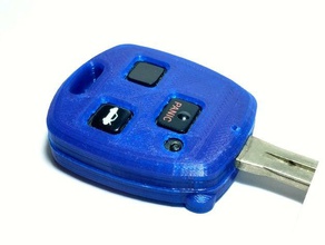 verdickt toyota lexus 3-Tasten-remote-key-Hülle automotive Fall Schlüssel remote shell 3d print model - Mito3D