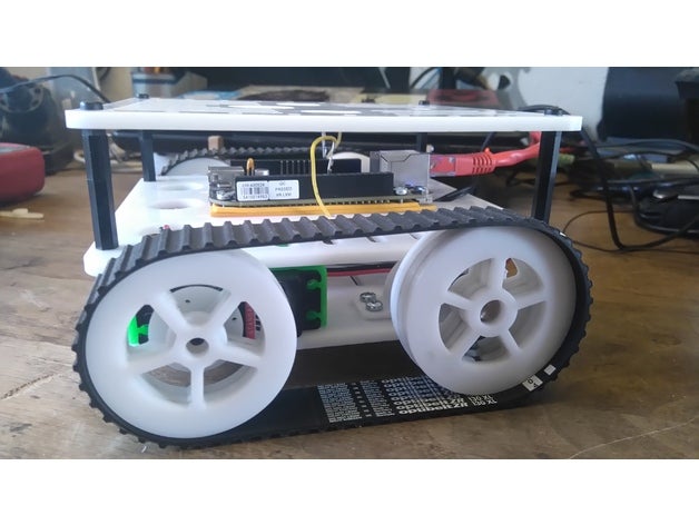 rov chasis la robótica Impresora 3d el chile lasercut robot rover tanque de pistas 3D print model - Mito3D