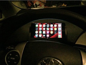 prius steering wheel mount iphone 6 plus 7 8 mobile phone car openscad 3d print model - Mito3D