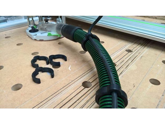 festool clip de cable diy el soporte alimentación 3D print model - Mito3D