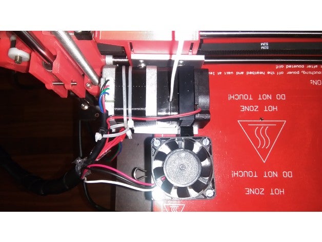 la cct prusa i3 pro b active refroidisseur custon position L'imprimante 3d de pièces fan imprimer glacière suport 3D print model - Mito3D