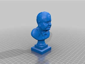 churchill busto personas el 3d print model - Mito3D