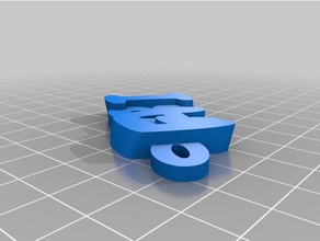 fabi de porte-clés personnalisé 3d print model - Mito3D