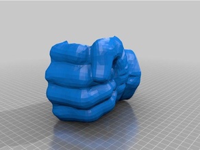 hulk mano a pugno vaso penna organizzazione avengers la marvel 3d print model - Mito3D