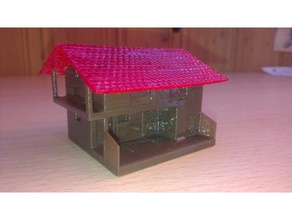 chalet maison casa la bâtiments et structures 3d print model - Mito3D