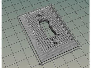 Rosette Schlüsselloch-Platte 24 Haushalt 3dprintable Kunst design Tür Schlüssel Teil 3d print model - Mito3D