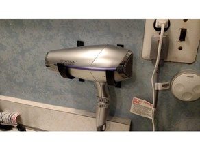 hair dryer bracket bathroom orginization universal 3d print model - Mito3D