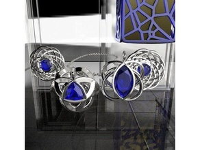 oval gem enneper pendant fashion pendants ring rings 3d print model - Mito3D