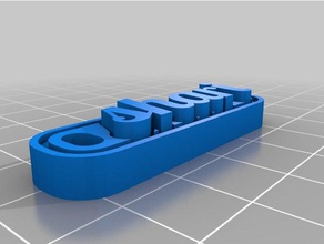 mi personalizados multilínea tag llavero llaveros personalizado 3d print model - Mito3D