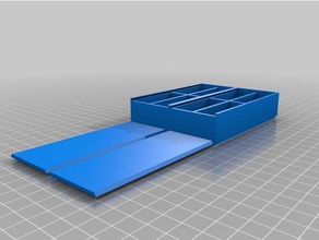 stackable multi box slide lid text compartments organization customized 3d print model - Mito3D