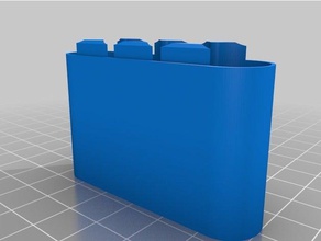 4 aa battery carrier - bottom cap without visor case 3d print model - Mito3D