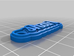 mi personalizados multilínea tag llavero llaveros personalizado 3d print model - Mito3D