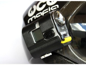 sony actioncam helment de montagem câmera suporte hdr-as100v pára-quedismo 3d print model - Mito3D