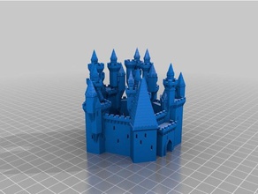 grand castle 2 edifícios e estruturas personalizado 3d print model - Mito3D
