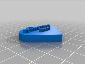 meine angepasste Herz-Anhänger Kunst kundengebundene 3d print model - Mito3D