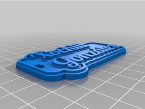xochitl gonz lez tag keychain keychains customized 3d print model - Mito3D