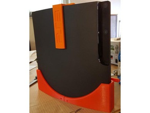 ps3 wall mount organization playstation 3 wallmount hanger mounted 3d print model - Mito3D
