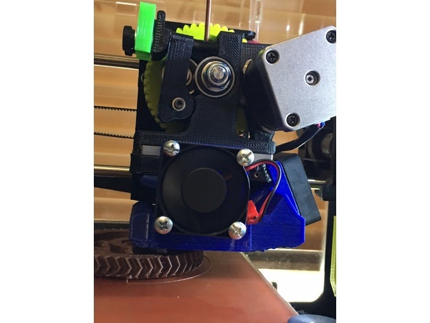 lulzbot mini - dual fan plus dissipador de calor com ventilador Impressora 3d peças duto do 3D print model - Mito3D