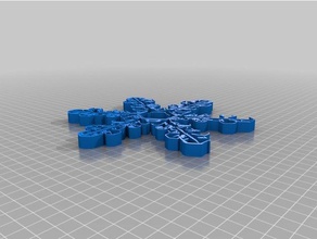 snowflake 1 3d printing 3d print model - Mito3D